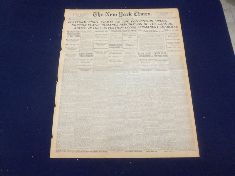 1920 JUNE 9 NEW YORK TIMES - CARUSO'S HOME ROBBED OF $400,000 - NT 9109
