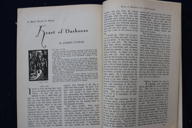 1933 JAN-APR GOLDEN BOOK MAGAZINE-HEART OF DARKNESS -J. CONRAD -LOT OF 4- O 3408