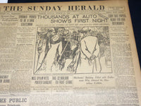 1907 MARCH 10 THE BOSTON HERALD - THOUSANDS AT AUTO SHOW'S FIRST NIGHT - BH 387
