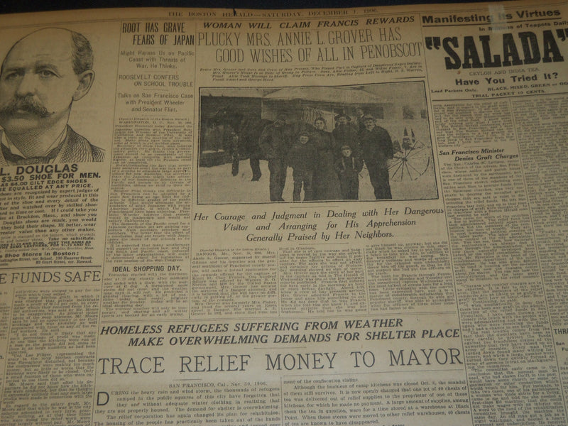 1906 DECEMBER 1 THE BOSTON HERALD - MONEY OF BAY STATE DISTRIBUTED - BH 120