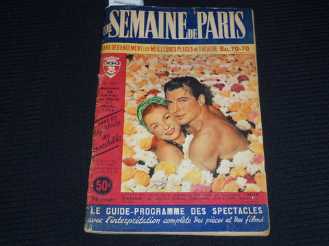 1955 JAN-FEB UNE SEMAINE DE PARIS MAGAZINE - ESTHER WILLIAMS COVER - J 9889