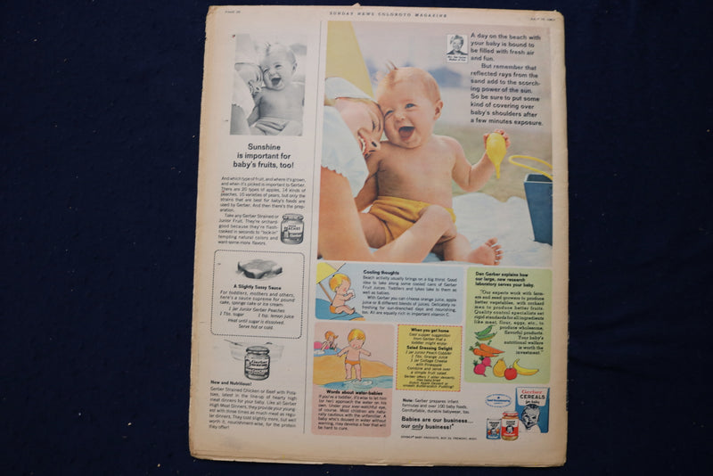 1967 JULY 16 SUNDAY NEWS COLOROTO MAGAZINE - ROCKETTES - BASEBALL - E 23223