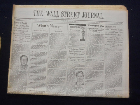 1999 JULY 16 THE WALL STREET JOURNAL -AT&T TESTS ITS METTLE, PAC BELL - WJ 344