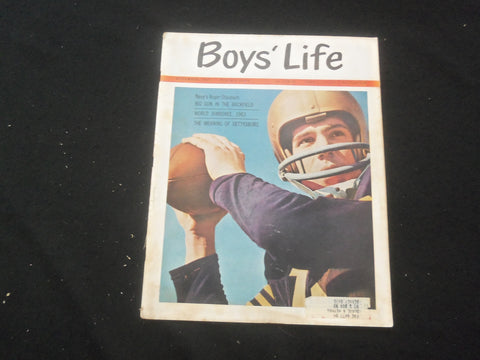 1963 NOVEMBER BOYS' LIFE MAGAZINE - ROGER STAUBACH COVER & ARTICLE - ST 3770E