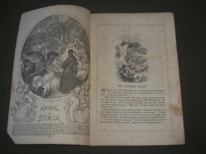 1856 MARCH & APRIL FORRESTER'S BOYS & GIRLS' MAGAZINE LOT OF 2 ISSUES - J 2712