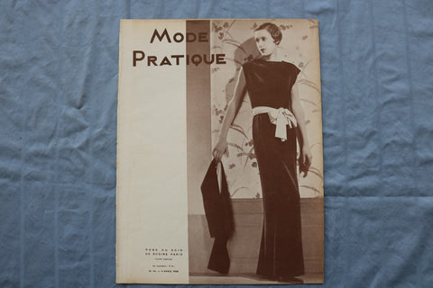 1936 APRIL 4 MODE PRATIQUE MAGAZINE - ROBE DU SOIR - FRENCH - E 26448