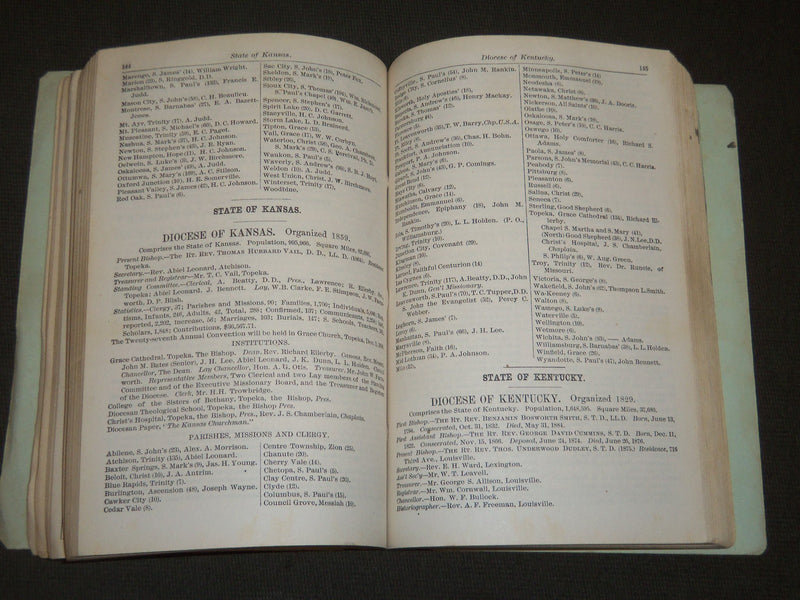 1886 THE LIVING CHURCH ANNUAL & CLERGY LIST QUARTERLY - MILWAUKEE WIS. - J 5250