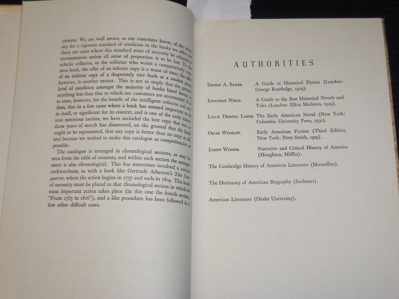 1940'S SCRIBNER BOOK STORE CATALOGUE NO. 115 - AMERICAN HISTORICAL NOVELS - K 21