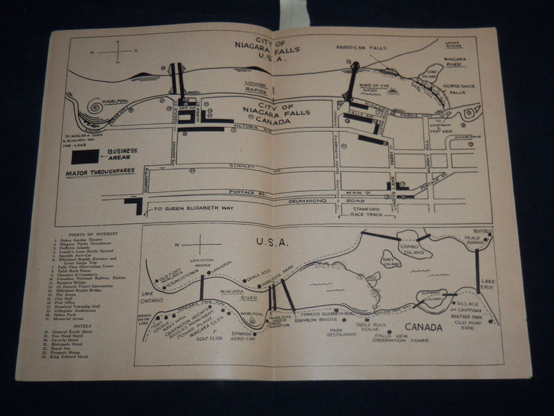 1920'S NIAGARA FALLS A GUIDE FOR WELCOME VISITORS BOOK - J 8702