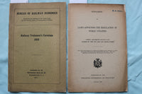 1916-1917 BUREAU OF RAILWAY ECONOMICS REPORTS - LOT OF 2 - SOFTCOVER - K 3258