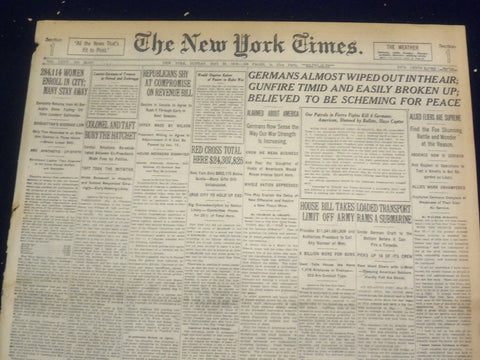 1918 MAY 26 NEW YORK TIMES - GERMANS ALMOST WIPED OUT IN THE AIR - NT 8188