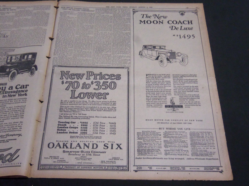 1925 AUG 2 NY TIMES SPECIAL SECTION FIVE VIVID CHAPTERS IN BRYAN'S LIFE- NT 7065