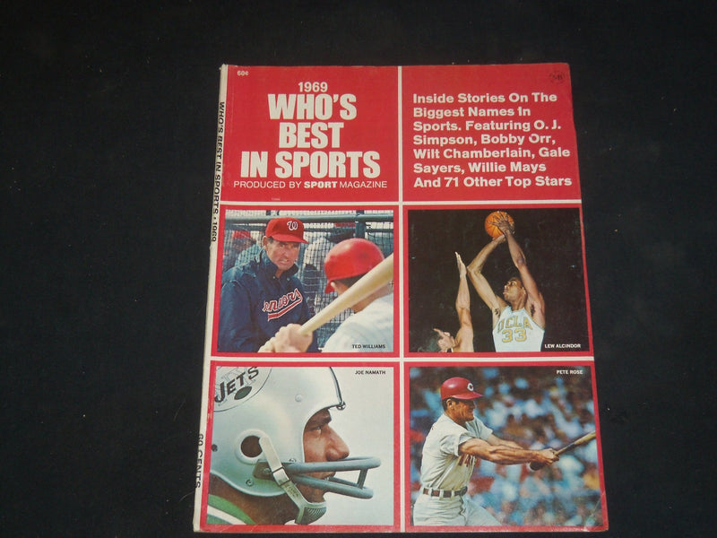1969 WHO'S BEST IN SPORTS MAGAZINE - WILLIAMS, ALCINDOR, ROSE COVER - SP 2664