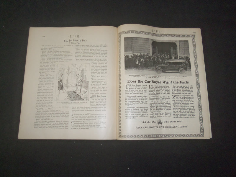 1920 APRIL 8 LIFE MAGAZINE - CARRYING ON! - L 770S
