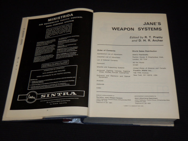 1974-1975 JANE'S WEAPON SYSTEMS REFERENCE BOOK BY R. T. PRETTY - KD 937C