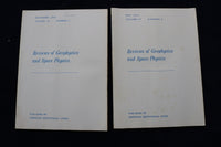 1974-1977 REVIEWS OF REOPHYSICS AND SPACE PHYSICS MAGAZINE - LOT OF 8 - O 3355