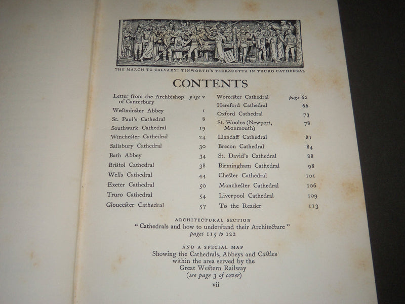 1926 CATHEDRALS HARDCOVER BOOK W/ 74 ILLUSTRATIONS - MAP - KD 4465