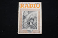 1926 DECEMBER RADIO MAGAZINE - GREAT FRONT COVER - E 11158