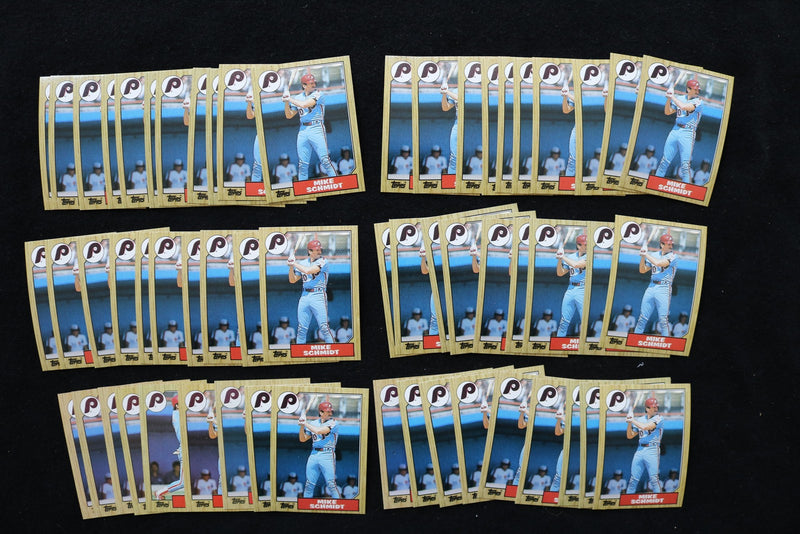 MIKE SCHMIDT 1987 TOPPS BASEBALL CARDS - CARD #430 - NM-MT - LOT OF 59 - #210