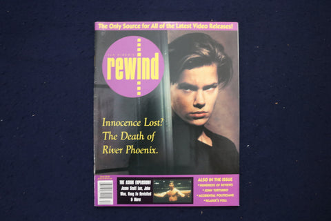 1993/1994 WINTER TLA VIDEO'S REWIND MAGAZINE - RIVER PHOENIX COVER - E 18854