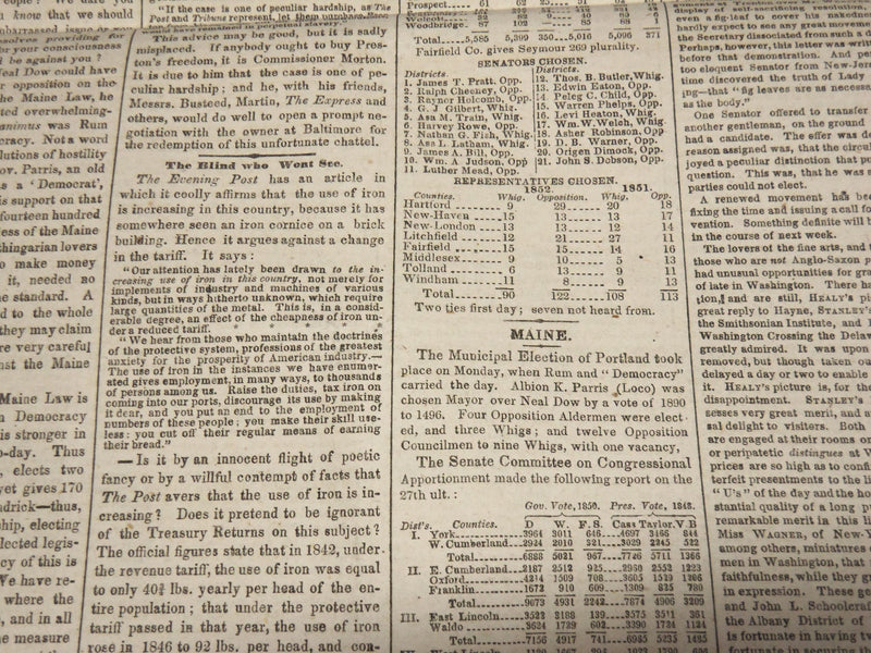 1852 APRIL 10 NEW YORK WEEKLY TRIBUNE - JOURNEY ACROSS NUBIAN DESERT - NP 3879Z