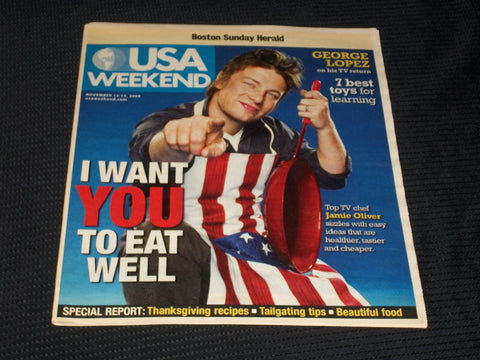 2009 NOVEMBER 13 BOSTON SUNDAY HERALD USA MAGAZINE - JAMIE OLIVER - E 4913