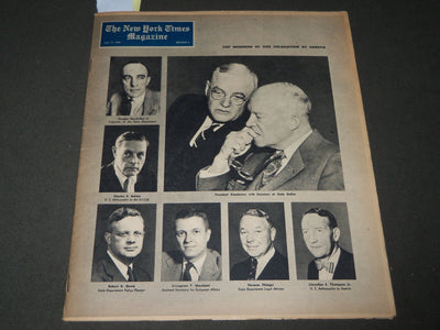 1955 JULY 17 NEW YORK TIMES MAGAZINE SECTION - EISENHOWER & DULLES - J 3035