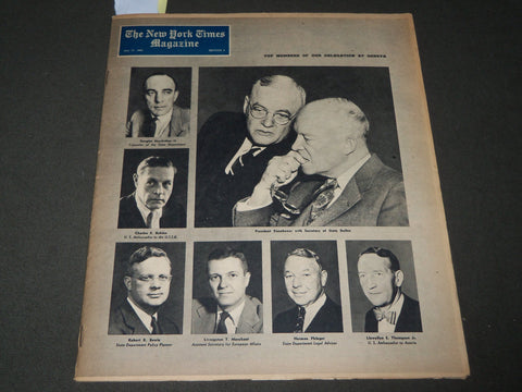 1955 JULY 17 NEW YORK TIMES MAGAZINE SECTION - EISENHOWER & DULLES - J 3035