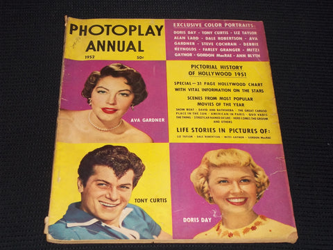 1952 ANNUAL PHOTOPLAY MAGAZINE - AVA GARDNER TONY CURTIS & DORIS DAY - E 16760