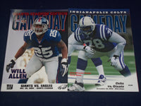 2002 NEW YORK GIANTS GAME DAY PROGRAM LOT OF 8 DIFFERENT - GREAT PHOTOS - O 2393