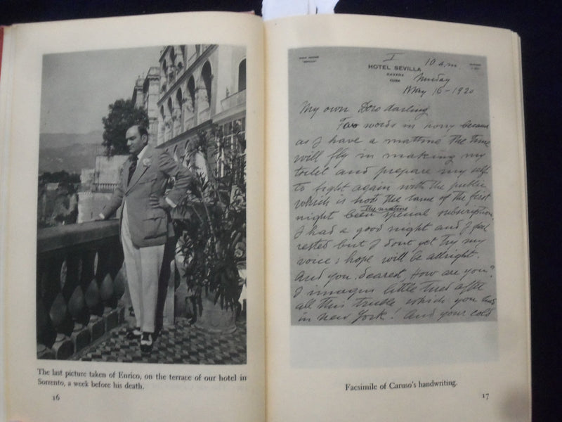 1945 ENRICO CARUSO HIS LIFE AND DEATH HARDCOVER BOOK BY DOROTHY CARUSO - KD 8645