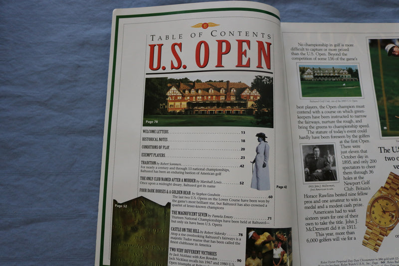 1993 U.S. OPEN PROGRAM - BALTUSROL GOLF CLUB - SPRINGFIELD, NJ - SP 4868V