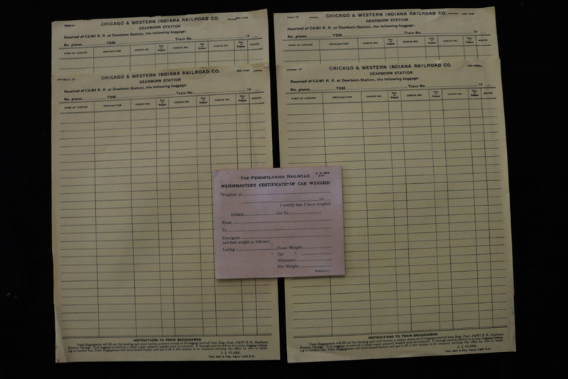 1960'S PENNSYLVANIA - CHICAGO & WESTERN INDIANA RAILROAD EPHEMERA LOT - K 3082