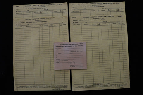 1960'S PENNSYLVANIA - CHICAGO & WESTERN INDIANA RAILROAD EPHEMERA LOT - K 3082