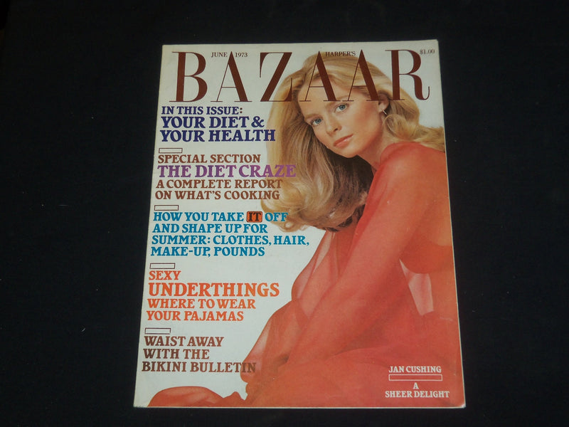 1973 JUNE HARPER'S BAZAAR MAGAZINE - JAN CUSHING COVER - SP 4272