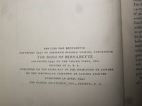1942 THE SONG OF BERNADETTE HARDCOVER BOOK BY FRANZ WERFEL- KD 8172