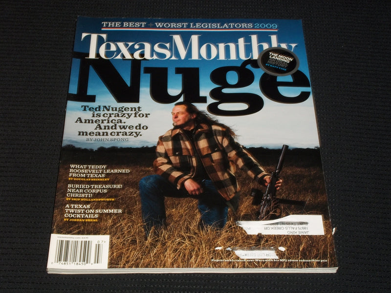 2009 JULY TEXAS MONTHLY MAGAZINE - TED NUGENT FRONT COVER - E 7457