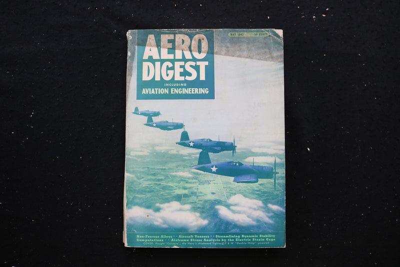 1943 MAY AERO DIGEST MAGAZINE - VOUGHT 