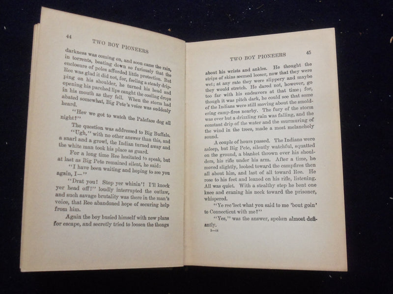 1927 TWO BOY PIONEERS HARDCOVER BOOK BY JAMES BRADEN - KD 8375