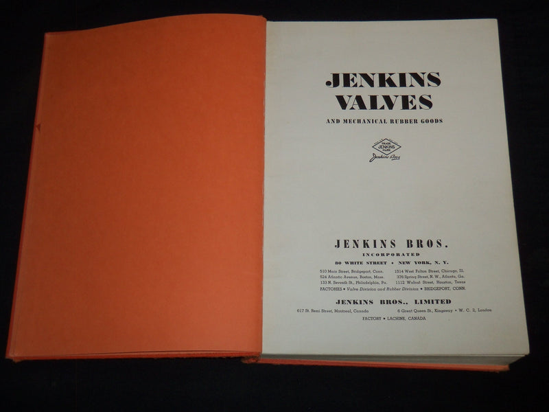1940 JENKINS VALVES AND MECHANICAL RUBBER GOODS CATALOG #76 - KD 3911H