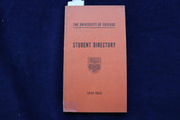 1949-1950 THE UNIVERSITY OF CHICAGO STUDENT DIRECTORY SOFTCOVER BOOK - K 866