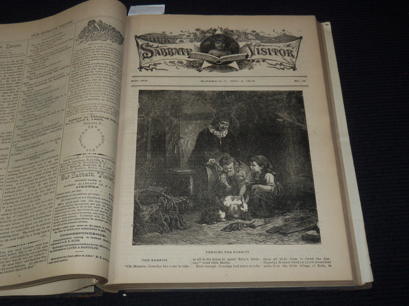 1894-1898 OUR SABBATH VISITOR MAGAZINE BOUND VOLUME - ALFRED CENTRE NY- KD 5403A
