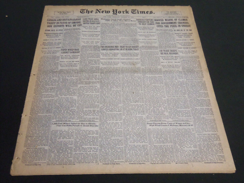 1932 OCTOBER 13 NEW YORK TIMES - WASHINGTON CANCELS INSULL'S PASSPORT - NT 6986