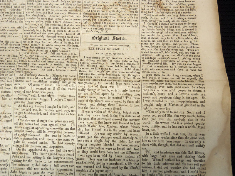 1870 THE PORTLAND TRANSCRIPT NEWSPAPER LOT OF 7 ISSUES - MAINE - NP 3297C