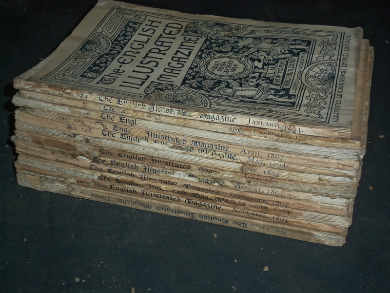 1894 THE ENGLISH ILLUSTRATED MAGAZINE - LOT OF 12 - COMPELTE YEAR - WR 1158P