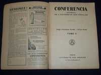 1934 CONFERENCIA JOURNAL DE L'UNIVERSITE DES ANNALES LOT OF 3 - FRENCH - J 1723