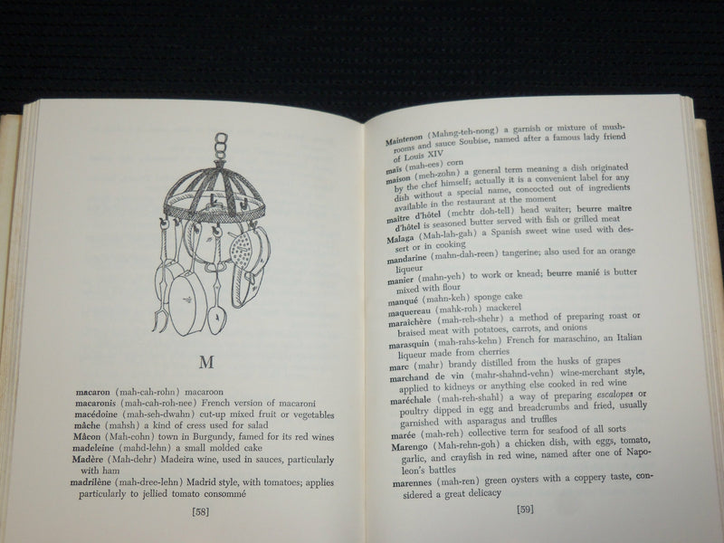 1966 HOW TO READ A FRENCH MENU BOOK INSCRIBED BY MARTIN DALE - FIRST EDN- J 6881