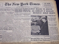 1948 JULY 22 NEW YORK TIMES - WEST WILLING TO DISCUSS ALL GERMANY - NT 137