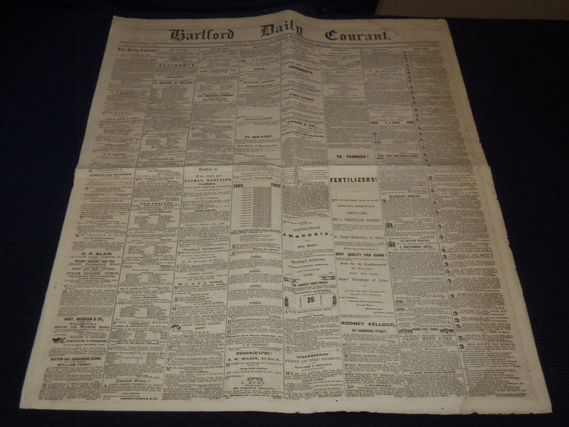 1865 MAY 26 HARTFORD DAILY COURANT NEWSPAPER - NEGRO SUFFRAGE - NP 4252G