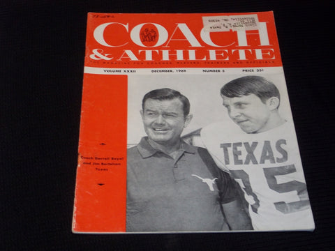 1969 DECEMBER COACH & ATHLETE MAGAZINE - ROYAL & JIM BERTELSEN TEXAS - E 3091